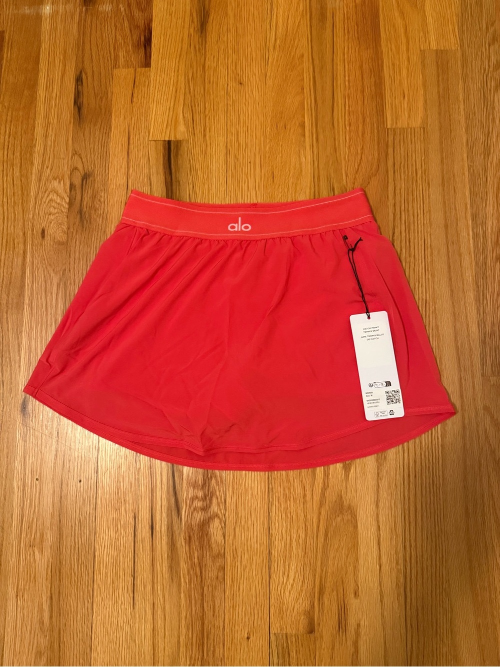 ALO Yoga CANDY RED Match Point Tennis Skirt